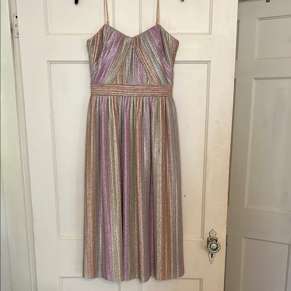 Vince Camuto Multicolor Striped Midi Dress